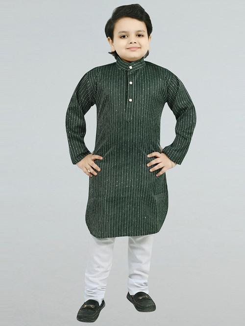 boys mandarin neck kurta payjama ethnic wear set - 21622938 - Very Small Image - 1