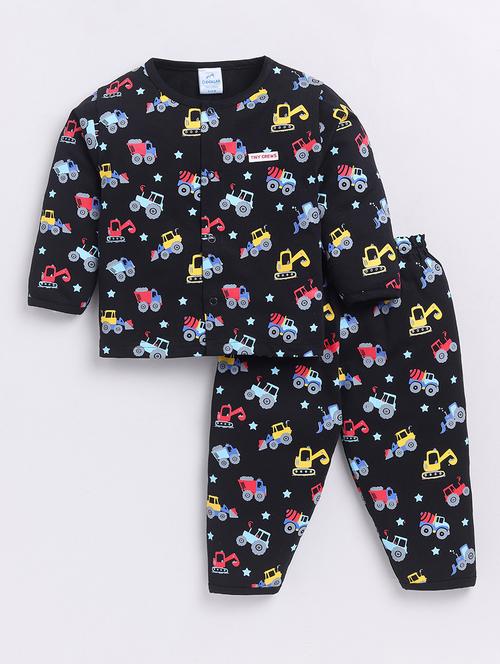 kids printed full length twin set - 21623821 - Very Small Image - 1