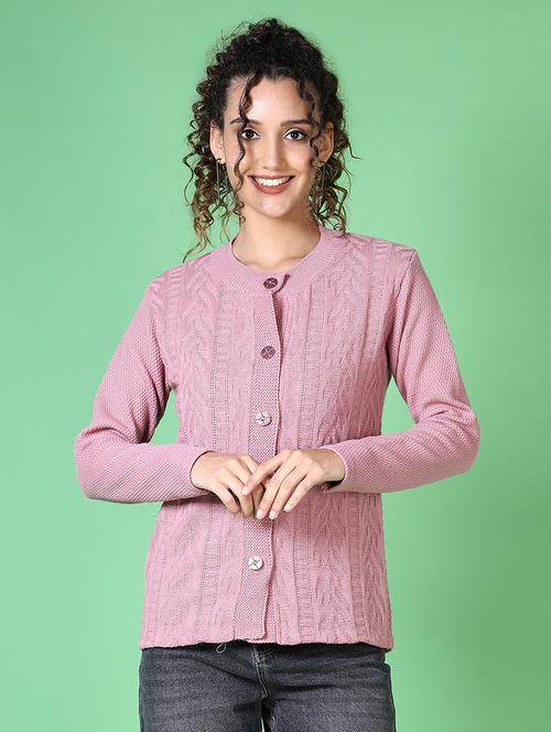 women self design long sleeve cardigan - 21624446 - Very Small Image - 1