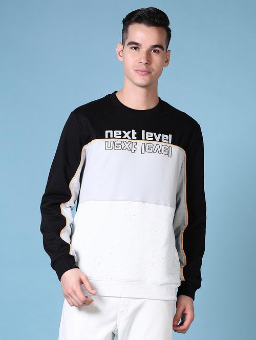 men color block long sleeve sweatshirt - 21624470 - Very Small Image - 1