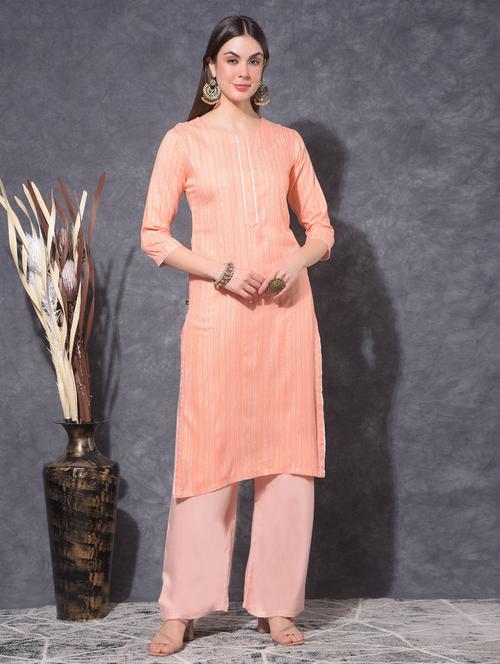 women printed three quarter sleeve straight kurta - 21627363 - Very Small Image - 1