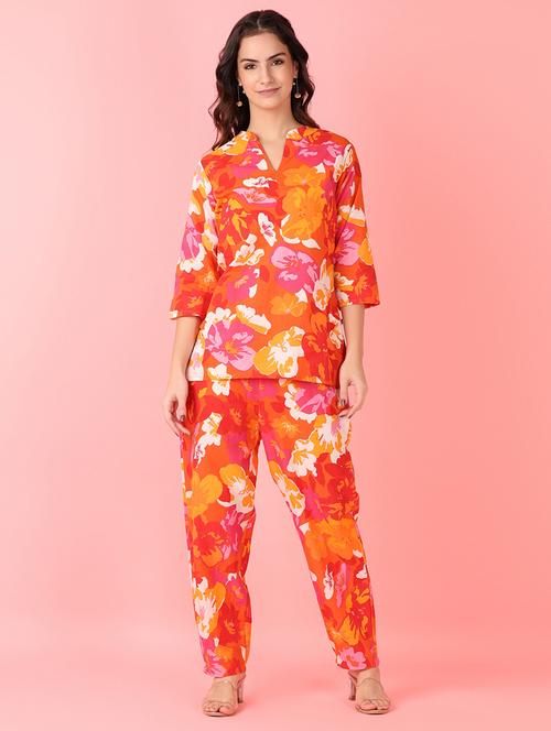 women floral printed co-ord sets - 21627457 - Very Small Image - 1