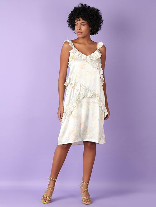 women floral v neck a-line dress - 21627526 - Very Small Image - 1