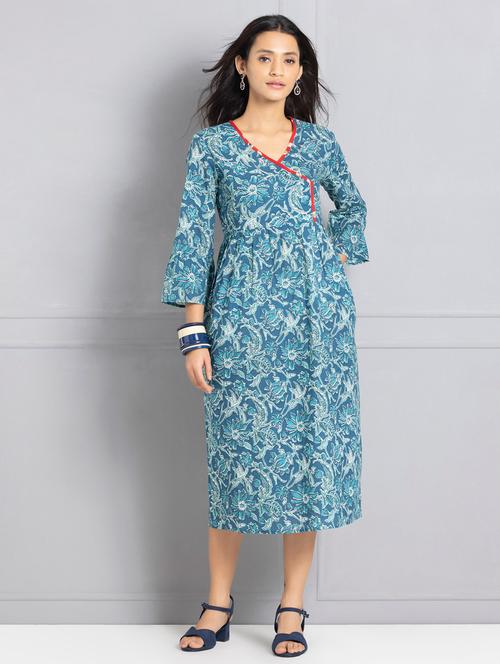women floral print a-line dress - 21627569 - Very Small Image - 1