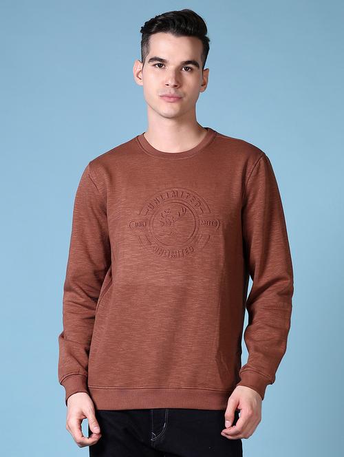 men chest printed long sleeve sweatshirt - 21627606 - Very Small Image - 1