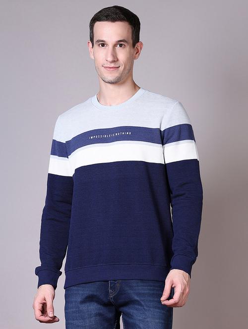 men color block long sleeve sweatshirt - 21627608 - Very Small Image - 1