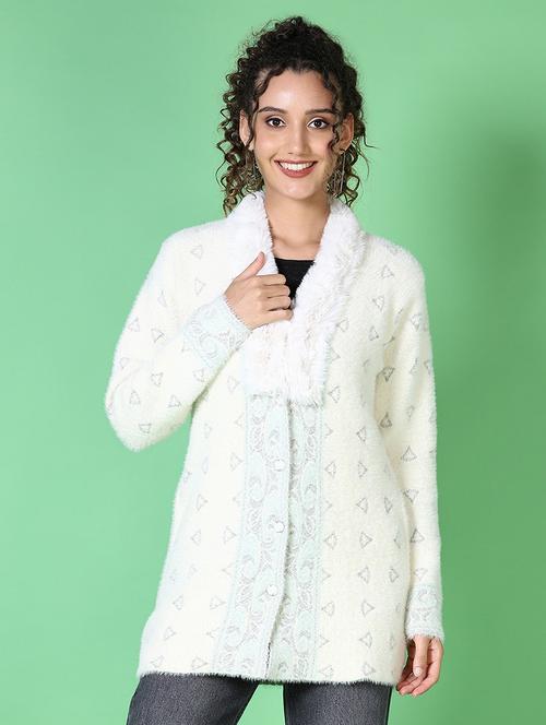 women self design long sleeve cardigan - 21627702 - Very Small Image - 1