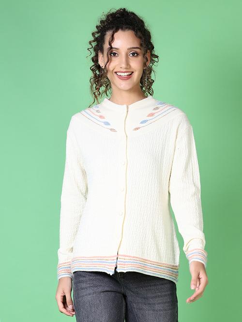 women self design long sleeve cardigan - 21628494 - Very Small Image - 1