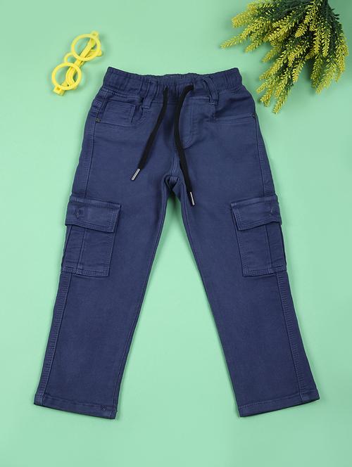 boys mid rise plain cargo - 21628498 - Very Small Image - 1