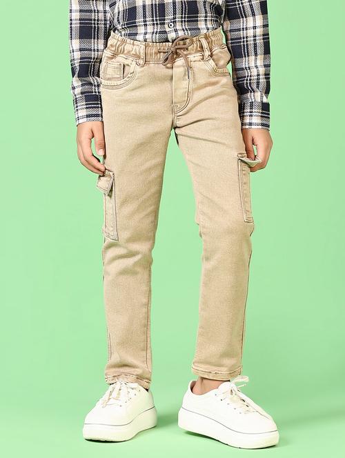 boys mid rise plain cargo - 21628500 - Very Small Image - 1