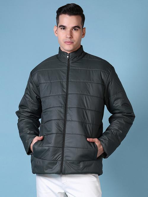 men solid long sleeve quilted jacket - 21628550 - Very Small Image - 1