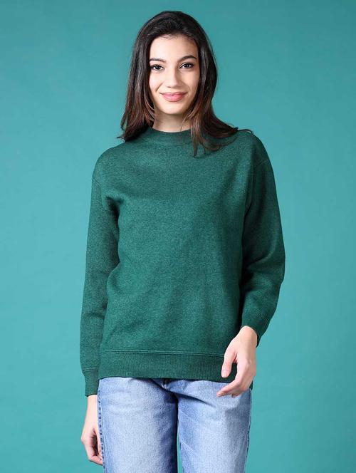 women solid long sleeves pullover - 21629008 - Very Small Image - 1