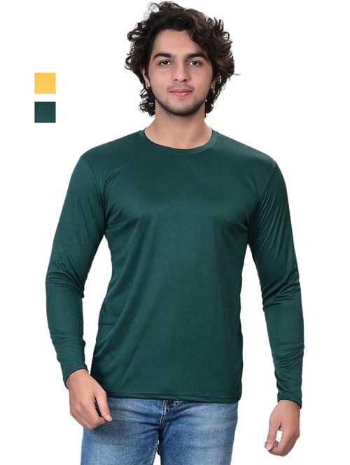 men pack of 2 solid round neck t-shirt - 21629307 - Very Small Image - 1