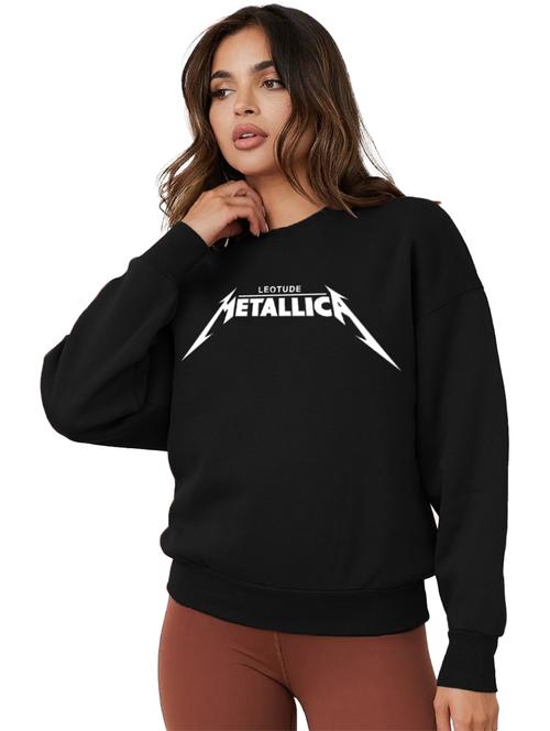 women chest printed oversized long sleeve sweatshirt - 21629427 - Very Small Image - 1