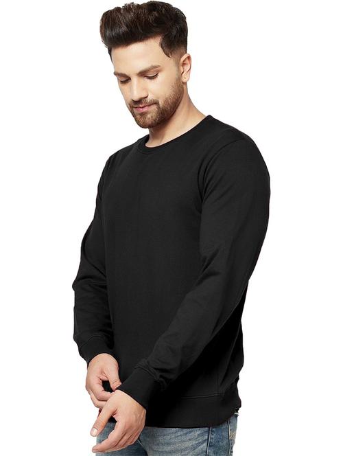 men round neck plain long sleeve sweatshirt - 21629459 - Very Small Image - 1
