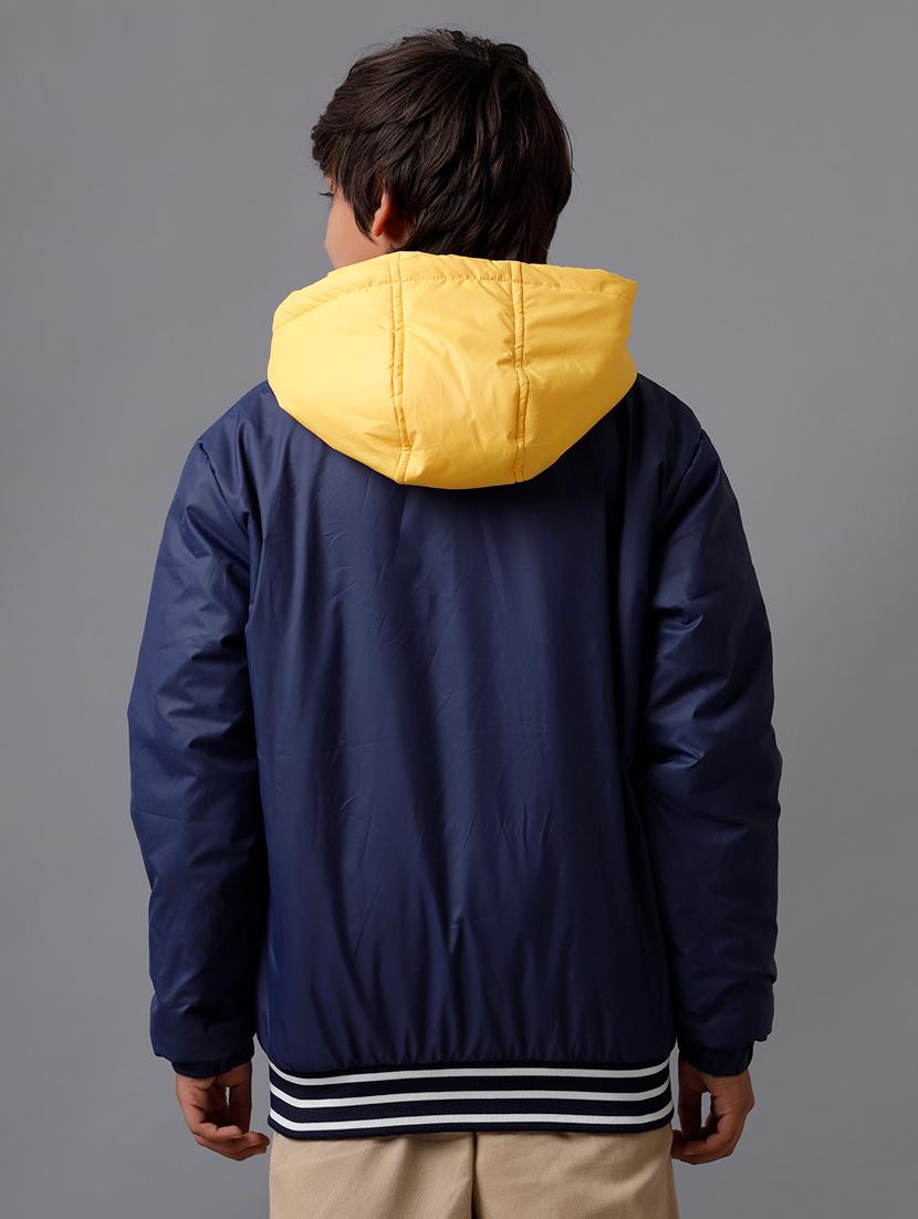 boys color block long sleeve hooded jacket - 21629924 - Standard Image - 3