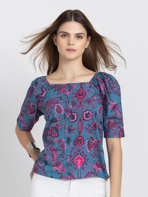 women printed short sleeve top - 21630484 - Very Small Image - 1