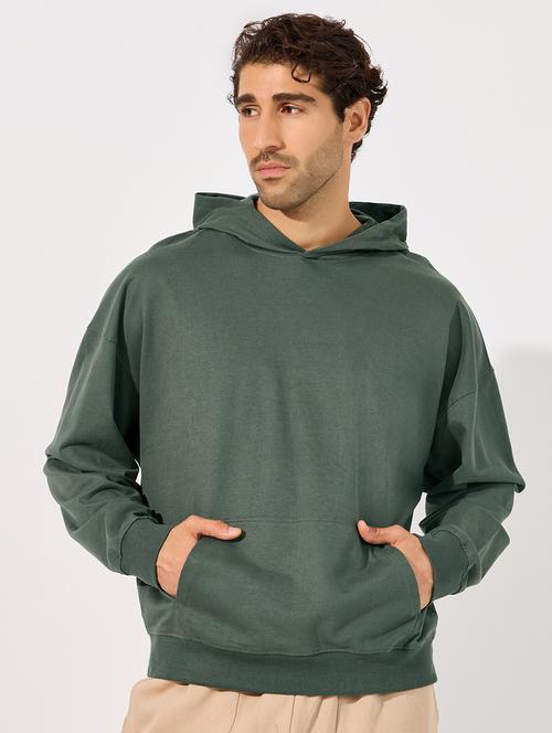 men back print long sleeve hooded sweatshirt - 21630635 - Very Small Image - 1