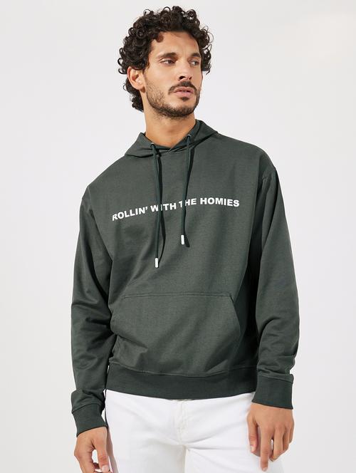 men chest print long sleeve sweatshirt - 21630636 - Very Small Image - 1