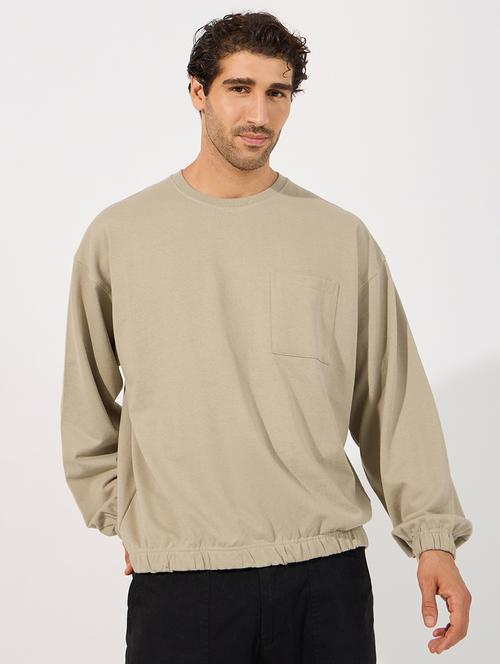 men solid long sleeve sweatshirt - 21630637 - Very Small Image - 1