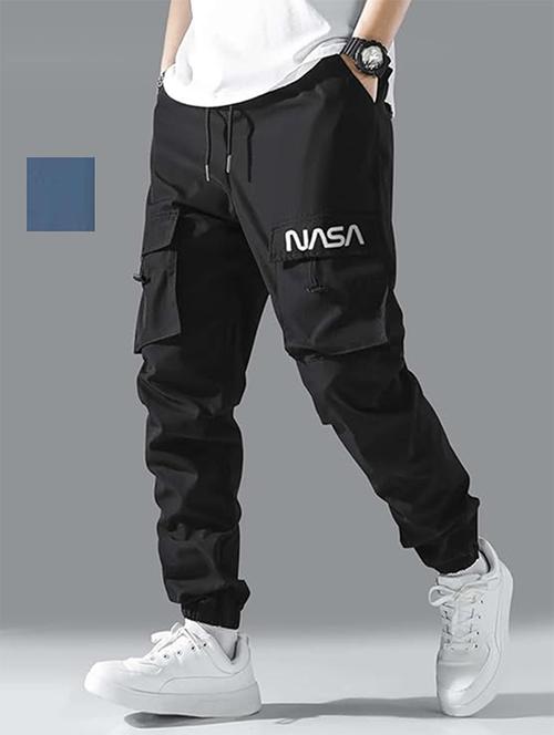 men pack of 2 regular fit typographic mid rise cargos - 21631119 - Very Small Image - 1