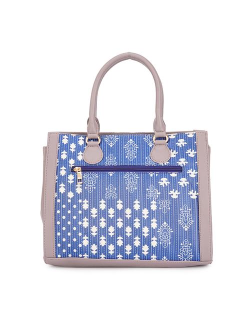 women light blue printed handbag - 21631181 - Very Small Image - 1