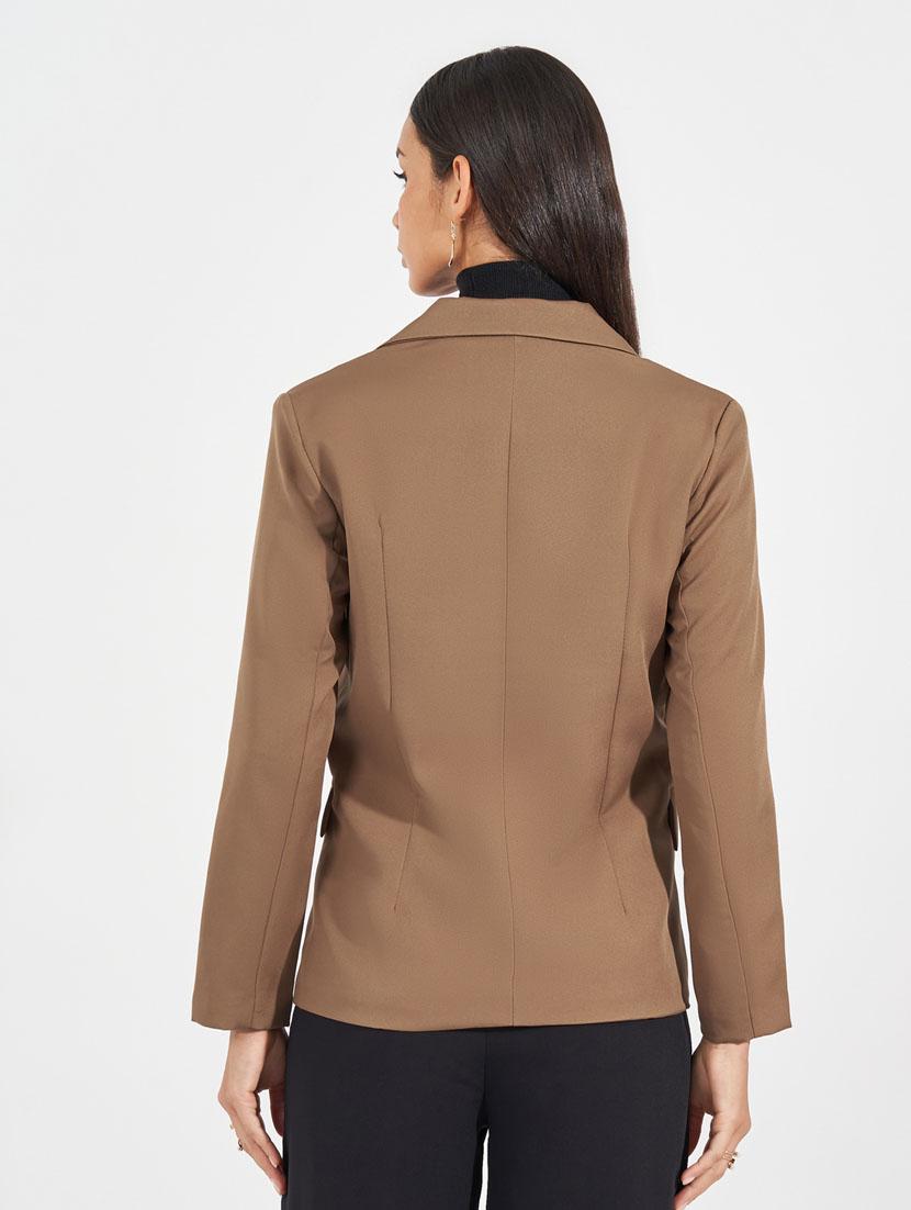 women solid long sleeve casual blazer - 21632032 - Zoom Image - 2