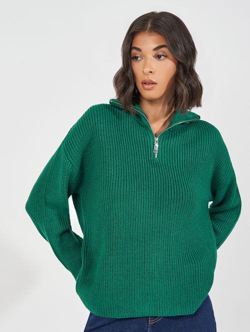 women green self design long sleeve pullover - 21632066 - Very Small Image - 1