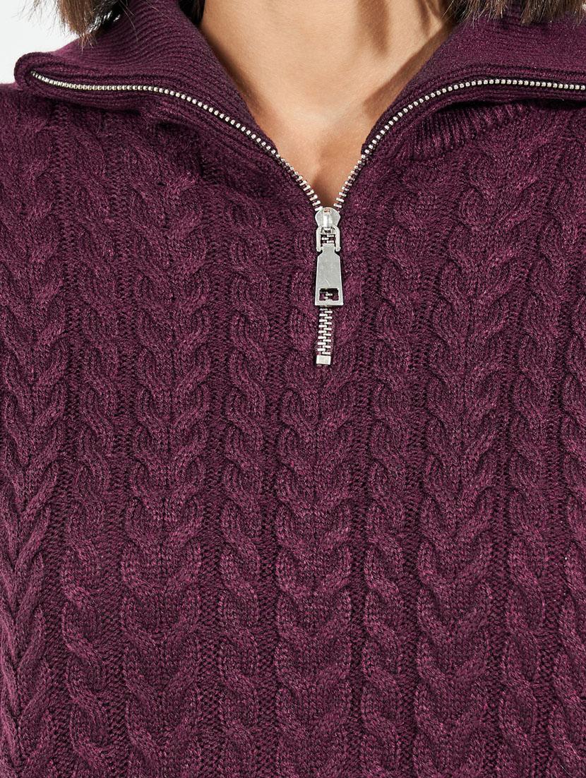 women long sleeves self design pullover - 21632067 - Zoom Image - 4