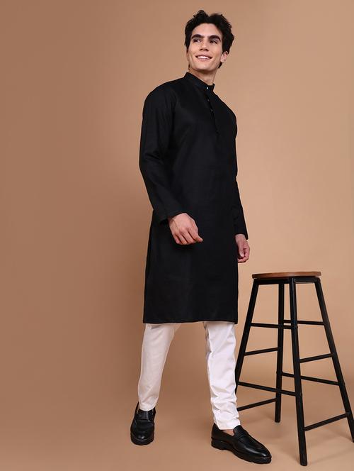 men mandarin neck kurta pyjama ethnic wear set - 21632607 - Very Small Image - 1