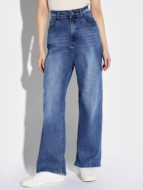 women plain high rise denim jeans - 21632645 - Very Small Image - 1