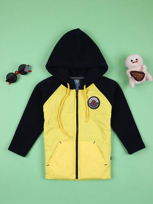 boys yellow color block long sleeve sweatshirt - 21632823 - Very Small Image - 1