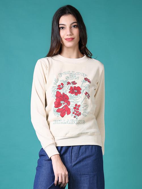 women front print long sleeve sweatshirt - 21632924 - Very Small Image - 1