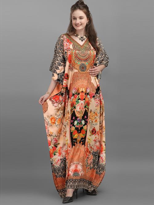 women printed relaxed fit kaftan dress - 21633828 - Very Small Image - 1