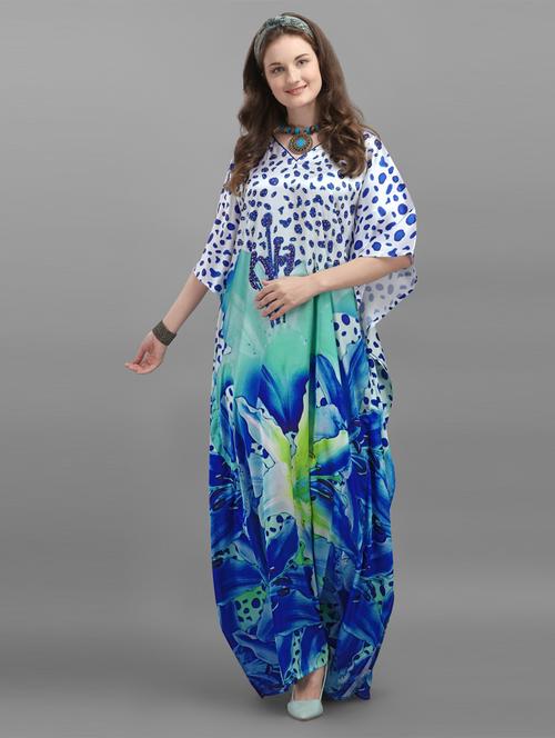 women printed relaxed fit kaftan dress - 21633830 - Very Small Image - 1