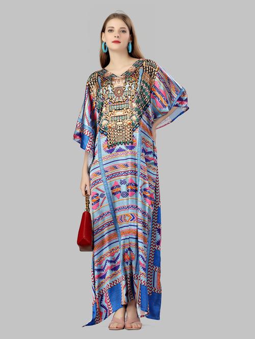 women printed relaxed fit kaftan dress - 21633853 - Very Small Image - 1