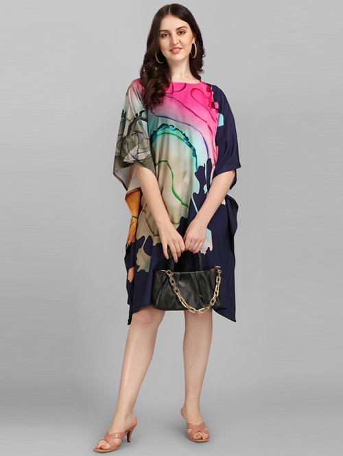 women printed relaxed fit kaftan dress - 21633884 - Very Small Image - 1