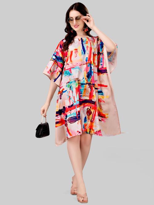 women printed relaxed fit kaftan dress - 21633914 - Very Small Image - 1