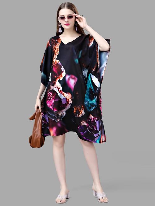 women printed relaxed fit kaftan dress - 21633920 - Very Small Image - 1