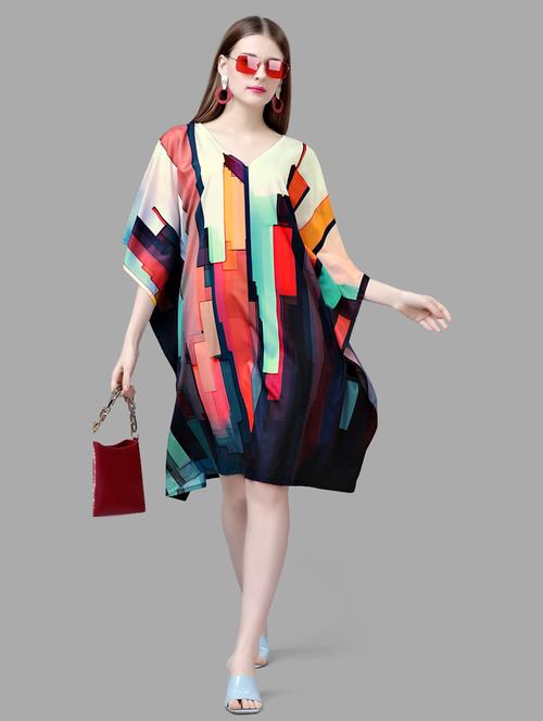 women printed relaxed fit kaftan dress - 21633922 - Very Small Image - 1