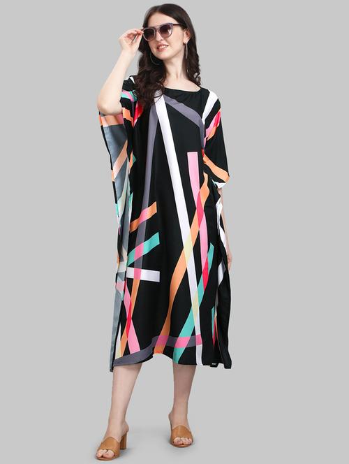 women printed relaxed fit kaftan dress - 21633945 - Very Small Image - 1