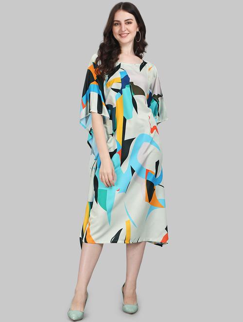 women printed relaxed fit kaftan dress - 21633946 - Very Small Image - 1