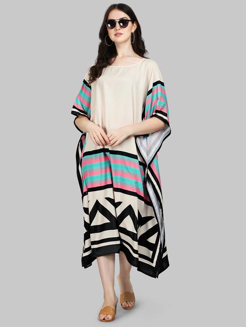 women printed relaxed fit kaftan dress - 21633951 - Very Small Image - 1