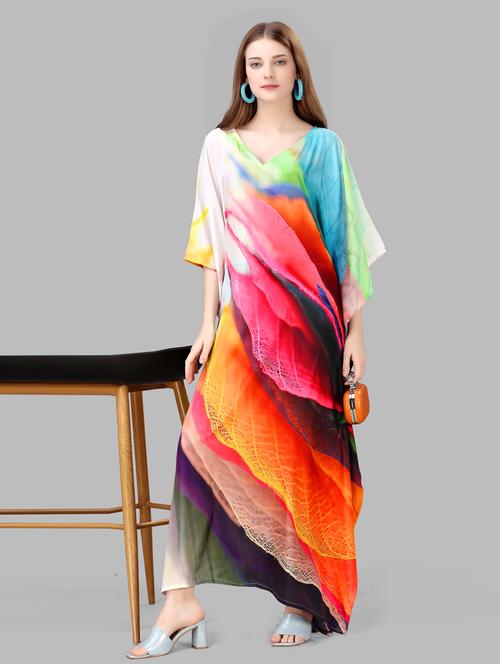 women printed relaxed fit kaftan dress - 21634016 - Very Small Image - 1