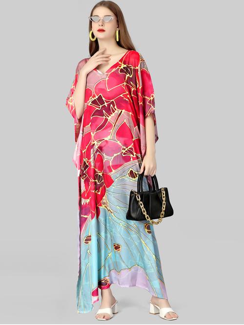women printed relaxed fit kaftan dress - 21634024 - Very Small Image - 1