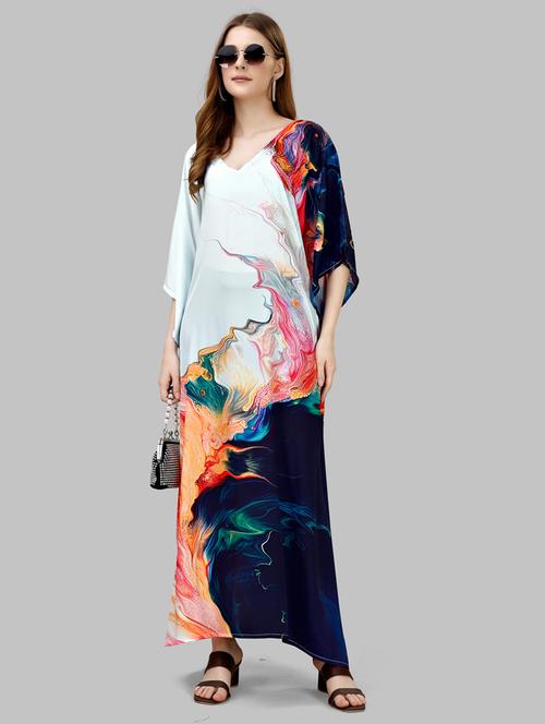 women printed relaxed fit kaftan dress - 21634063 - Very Small Image - 1