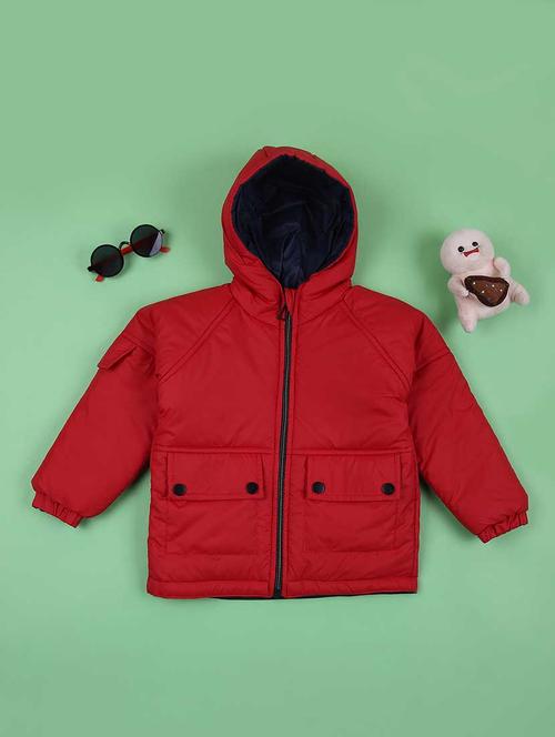 boys solid long sleeve quilted jacket - 21634214 - Very Small Image - 1