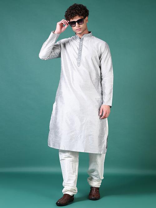 women mandarin neck kurta pyjama ethnic wear set - 21634286 - Very Small Image - 1