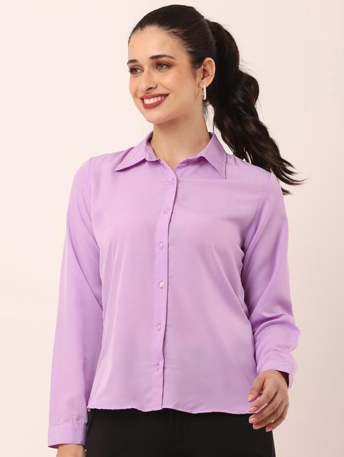 women solid long sleeve regular shirt - 21634659 - Very Small Image - 1