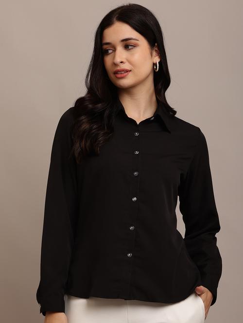 women solid long sleeve regular shirt - 21634664 - Very Small Image - 1